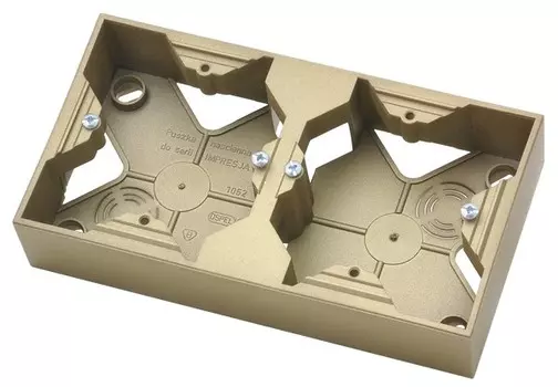 Ospel Impresja Золотой металлик Коробкa для наружного монтажа 2-я PNP-2Y/28