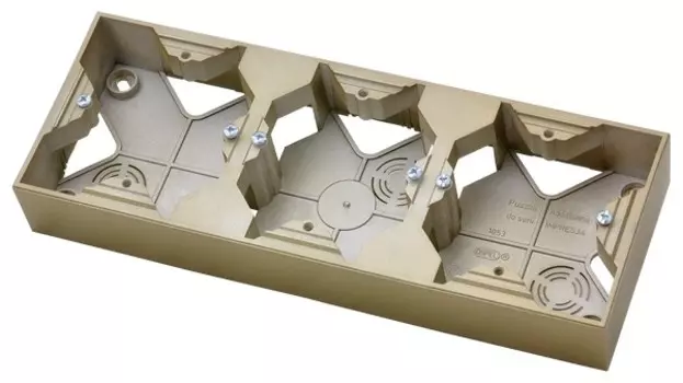 Ospel Impresja Золотой металлик Коробкa для наружного монтажа 3-я PNP-3Y/28