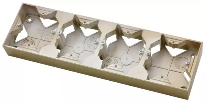 Ospel Impresja Золотой металлик Коробкa для наружного монтажа 4-я PNP-4Y/28