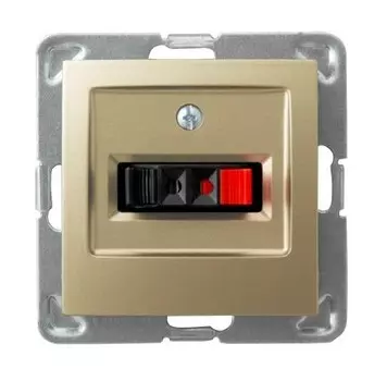 Ospel Impresja Золотой металлик Розетка аккустическая 1-я, без рамки GG-1Y/m/28
