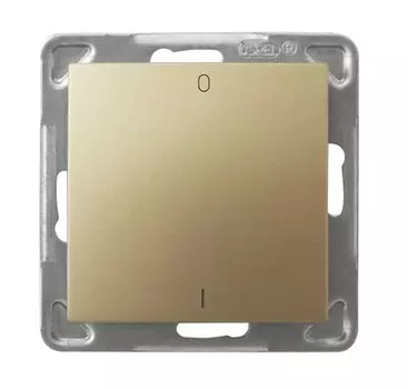 Ospel Impresja Золотой металлик Выключатель 2-полюсный , без рамки LP-11Y/m/28