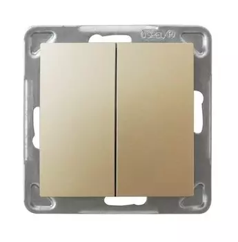 Ospel Impresja Золотой металлик Выключатель кнопочный 2-ой, без рамки LP-17Y/m/28