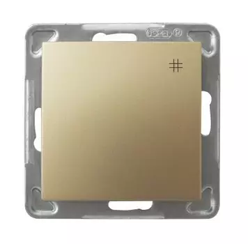 Ospel Impresja Золотой металлик Выключатель перекрестный (сх.7), без рамки LP-4Y/m/28