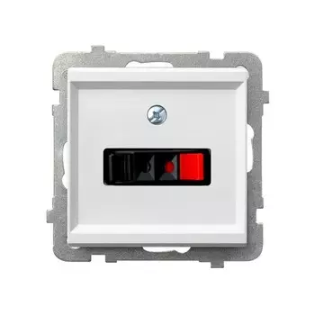 Ospel Sonata Белый Розетка аккустическая 1-я, без рамки GG-1R/m/00