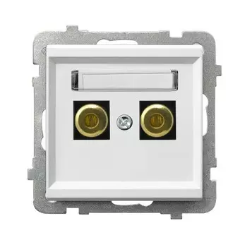 Ospel Sonata Белый Розетка аккустическая 1-я, без рамки GGN-1R/m/00