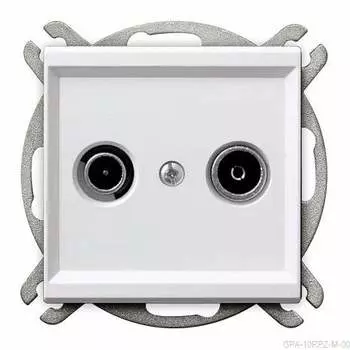 Ospel Sonata Белый Розетка антенная оконечная ZAK-10, без рамки GPA-10RPZ/m/00