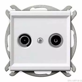 Ospel Sonata Белый Розетка антенная проходная ZAP-14, без рамки GPA-14RP/m/00