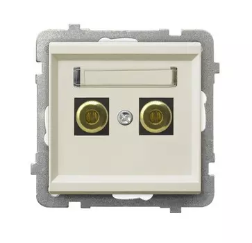 Ospel Sonata Бежевый Розетка аккустическая 1-я, без рамки GGN-1R/m/27