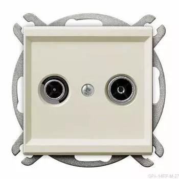 Ospel Sonata Бежевый Розетка антенная проходная ZAP-14, без рамки GPA-14RP/m/27