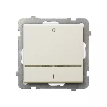 Ospel Sonata Бежевый Выключатель 2-полюсный с подсветкой, без рамки LP-11RS/m/27