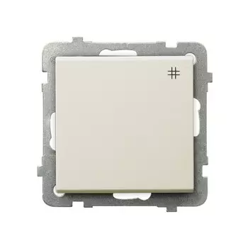 Ospel Sonata Бежевый Выключатель перекрестный (сх.7), без рамки LP-4R/m/27
