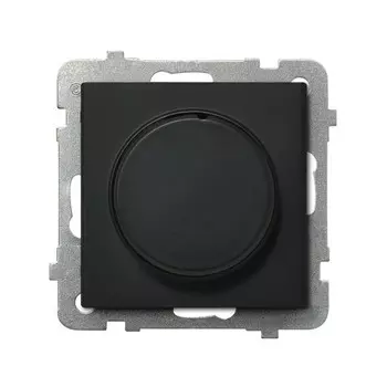 Ospel Sonata Черный металлик Светорегулятор поворотно-нажимной для нагрузки лампами накаливания и галогенными LP-8R/m/33