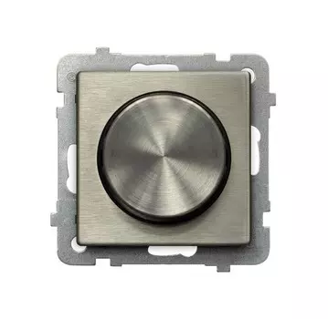 Ospel Sonata Медь (Новое серебро) Светорегулятор поворотно-нажимной для нагрузки лампами накаливания и галогенными LP-8RM/m/44