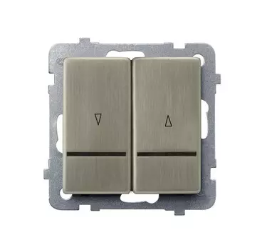 Ospel Sonata Медь (Новое серебро) Выключатель жалюзийный с подсветкой, без рамки LP-7RMS/m/44