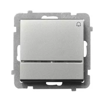 Ospel Sonata Серебро матовое Кнопка звонка с подсветкой, без рамки LP-6RS/m/38