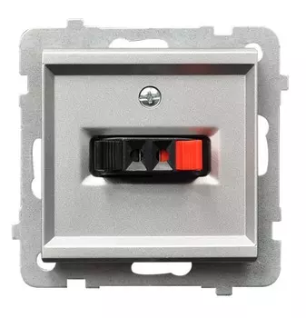 Ospel Sonata Серебро матовое Розетка аккустическая 1-я, без рамки GG-1R/m/38