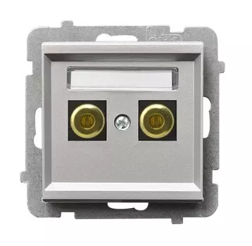 Ospel Sonata Серебро матовое Розетка аккустическая 1-я, без рамки GGN-1R/m/38