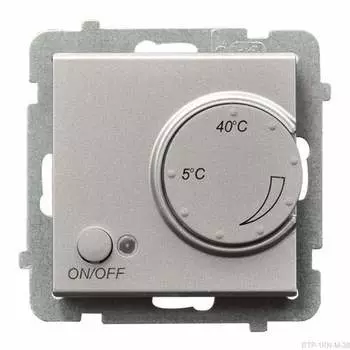 Ospel Sonata Серебро матовое Терморегулятор с наружным датчикм RTP-1RN/m/38