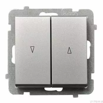 Ospel Sonata Серебро матовое Выключатель жалюзийный с механической блокировкой LP-7RB/m/38