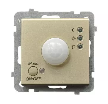 Ospel Sonata Шампанский золотой Датчик движения, без рамки LP-16R/m/39