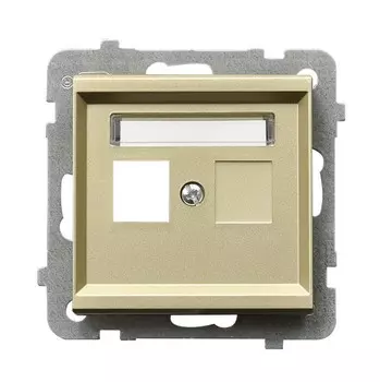 Ospel Sonata Шампанский золотой Накладка компьютерной розетки 1-й, без рамки GPK-1R/p/39