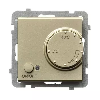 Ospel Sonata Шампанский золотой Регулятор для теплого пола с датчиком RTP-1R/m/39