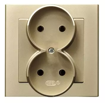 Ospel Sonata Шампанский золотой Розетка 2-я б/з, с рамкой GP-2R/39