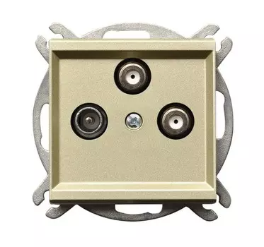 Ospel Sonata Шампанский золотой Розетка 2-я ТВ-САТ-САТ, без рамки GPA-R2S/m/39