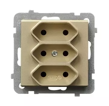 Ospel Sonata Шампанский золотой Розетка 3-я (в одну коробку) для узких вилок б/з EURO, без рамки GP-3R/m/39