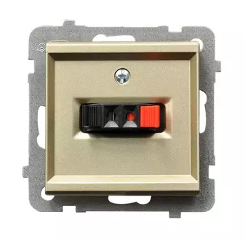 Ospel Sonata Шампанский золотой Розетка аккустическая 1-я, без рамки GG-1R/m/39