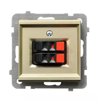 Ospel Sonata Шампанский золотой Розетка аккустическая 2-я, без рамки GG-2R/m/39