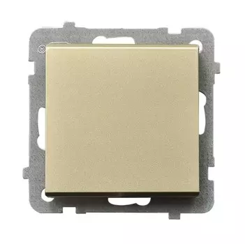 Ospel Sonata Шампанский золотой Выключатель 1-клавишный, без рамки LP-1R/m/39