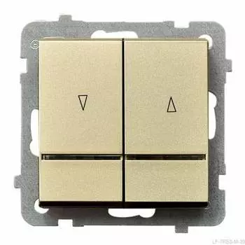 Ospel Sonata Шампанский золотой Выключатель жалюзийный с подсветкой с механической блокировкой LP-7RBS/m/39