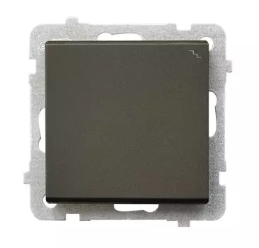 Ospel Sonata Шоколадный металлик Переключатель (сх.6) 1-клавишный, без рамки LP-3R/m/40