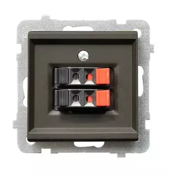 Ospel Sonata Шоколадный металлик Розетка аккустическая 2-я, без рамки GG-2R/m/40