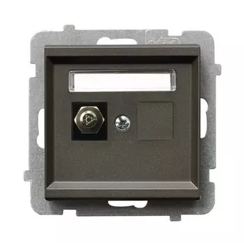 Ospel Sonata Шоколадный металлик Розетка для выравнивания потенциалов 1-я GPE-1R/m/40