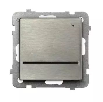 Ospel Sonata Сталь Переключатель (сх.6) 1-клавишный с подсветкой, без рамки, LP-3RMS/m/37