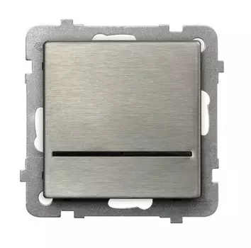 Ospel Sonata Сталь Выключатель 1-клавишный, без рамки LP-1RMS/m/37