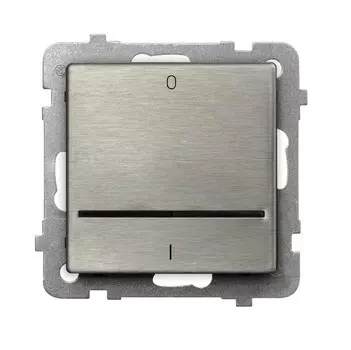 Ospel Sonata Сталь Выключатель 2-полюсный с подсветкой, без рамки LP-11RMS/m/37
