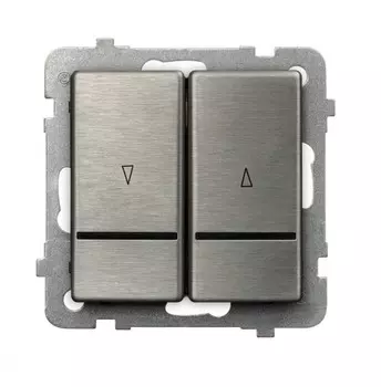 Ospel Sonata Сталь Выключатель жалюзийный с подсветкой с механической блокировкой LP-7RBS/m/37