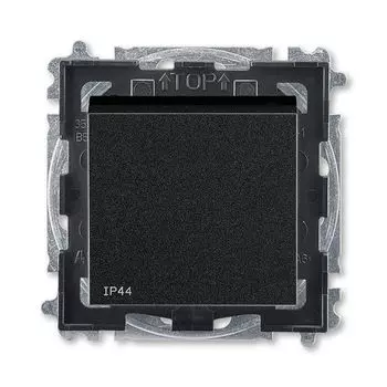 Переключатель кнопочный одноклавишный ABB Levit IP44 антрацит / дымчатый чёрный 3559H-A86940 63 2CHH598940A4063