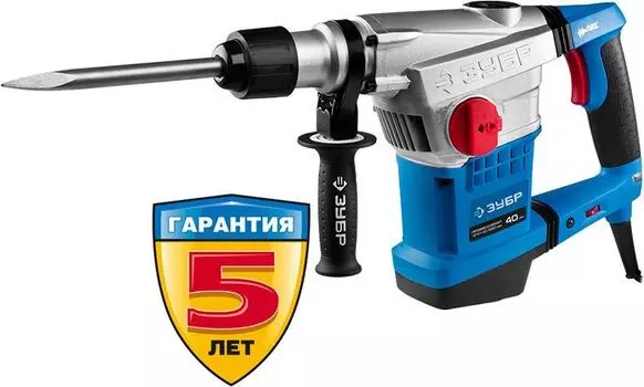 Перфоратор Зубр ЗПМ-40-1250 ЭВК патрон:SDS-max уд.:10Дж 1250Вт (кейс в комплекте)