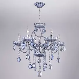 Подвесная люстра 3015 3015/5 хром / лазурный хрусталь Eurosvet