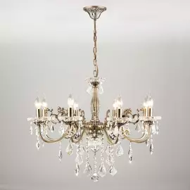 Подвесная люстра 3281 3281/8 античная бронза / прозрачный хрусталь Eurosvet