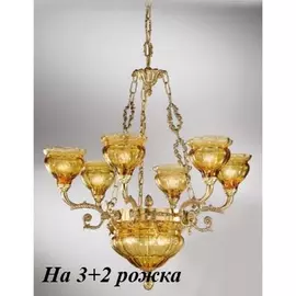 Подвесная люстра 573 573/3+2/AM Nervilamp