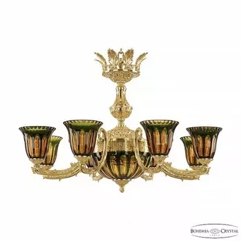 Подвесная люстра 7121 71212P/8/210 G P2 U Amber-Green/H-1H Y8 Bohemia