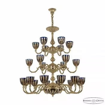 Подвесная люстра 7210 72101P/12+6+6/360/3d G P1 U Amber-Blue/H-1H Bohemia