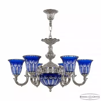 Подвесная люстра 7220 72203P/6/175 Ni P2 U Clear-Blue/H-1I Bohemia