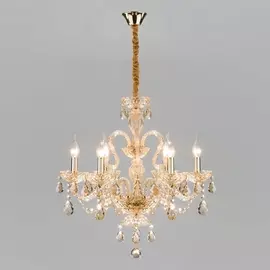 Подвесная люстра Alcedo 10097/6 золото/тонированный хрусталь Strotskis Eurosvet