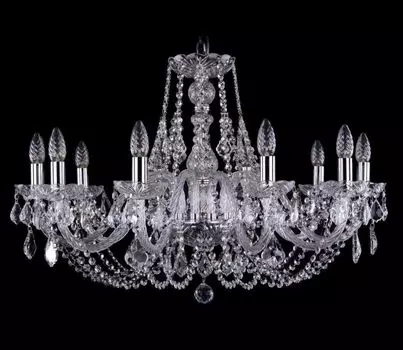 Подвесная люстра Bohemia Ivele 1406/10/300/Ni/Leafs